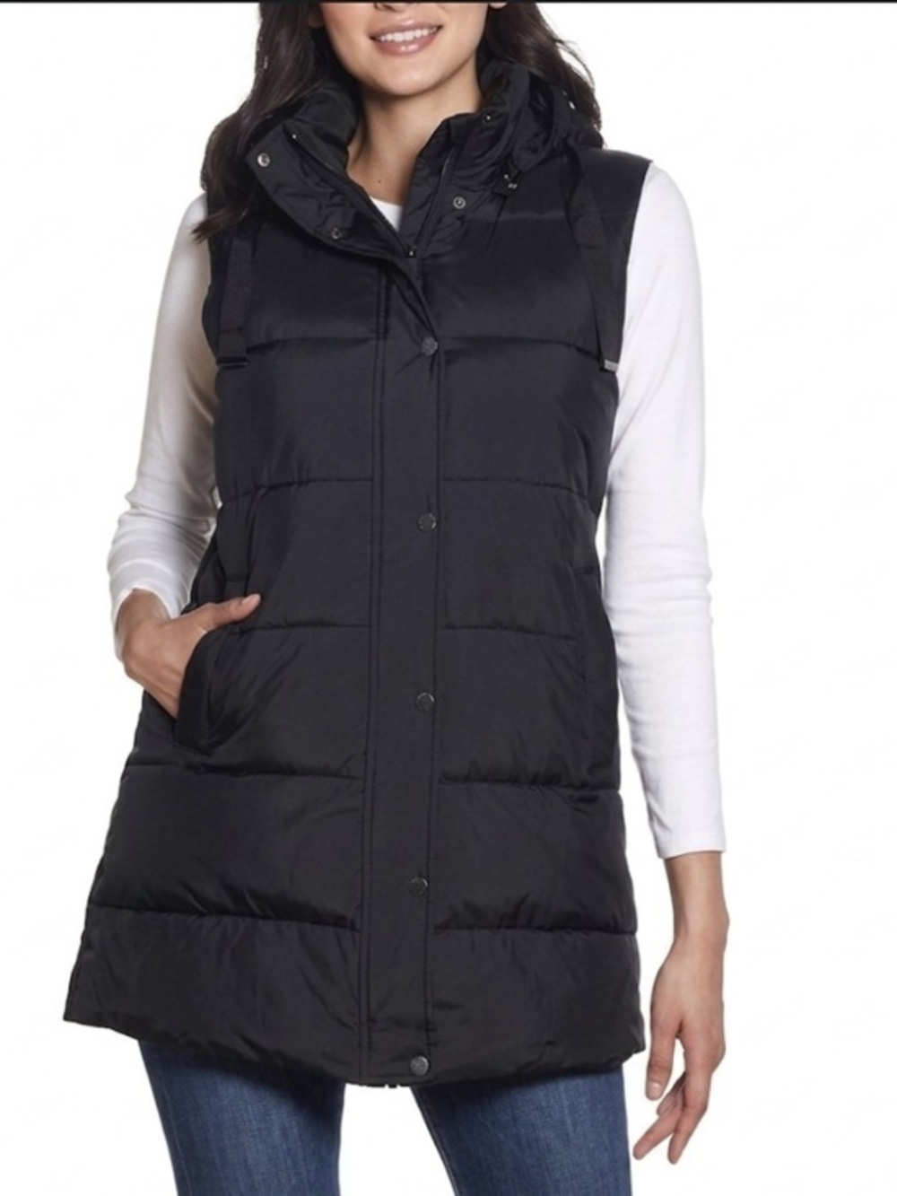 Weatherproof Women's Long Puffer Vest Size XL